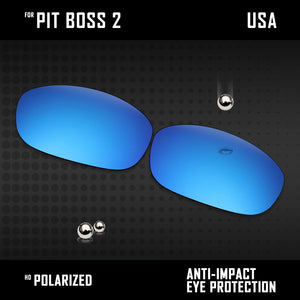 Anti Scratch Polarized Replacement Lenses for-Oakley Pit Boss2 OO9137 Options