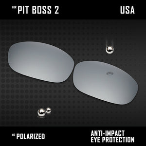 Anti Scratch Polarized Replacement Lenses for-Oakley Pit Boss2 OO9137 Options