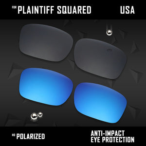 Anti Scratch Polarized Replacement Lens for-Oakley Plaintiff Squared OO4063 Opt