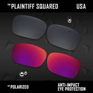 Anti Scratch Polarized Replacement Lens for-Oakley Plaintiff Squared OO4063 Opt