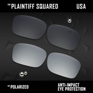 Anti Scratch Polarized Replacement Lens for-Oakley Plaintiff Squared OO4063 Opt