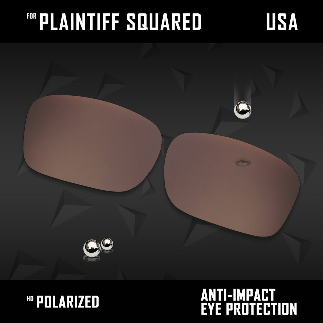 Anti Scratch Polarized Replacement Lens for-Oakley Plaintiff Squared OO4063 Opt