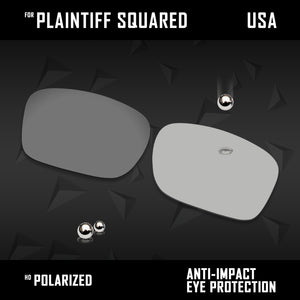 Anti Scratch Polarized Replacement Lens for-Oakley Plaintiff Squared OO4063 Opt