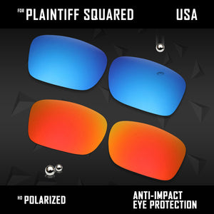 Anti Scratch Polarized Replacement Lens for-Oakley Plaintiff Squared OO4063 Opt