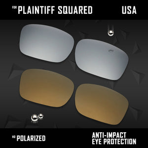 Anti Scratch Polarized Replacement Lens for-Oakley Plaintiff Squared OO4063 Opt
