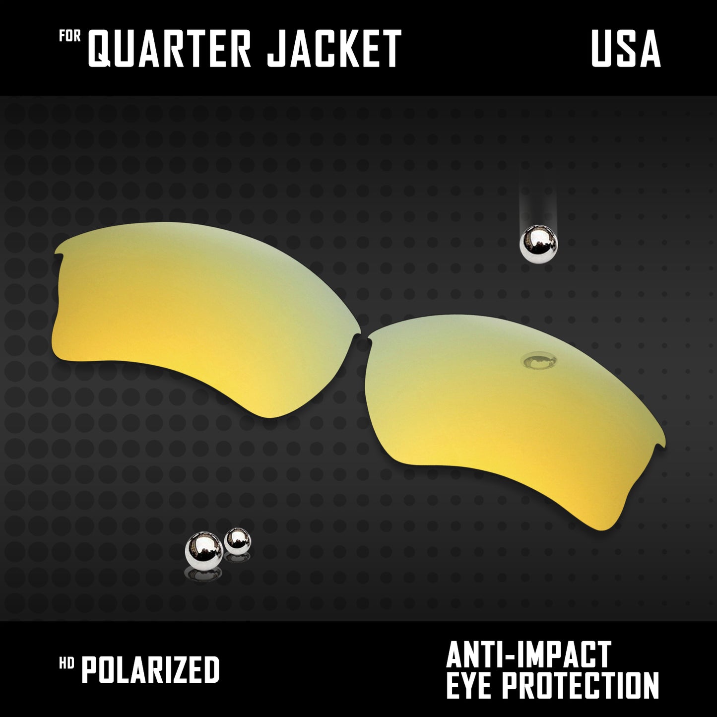 Anti Scratch Polarized Replacement Lenses for-Oakley Quarter Jacket OO9200 Opt