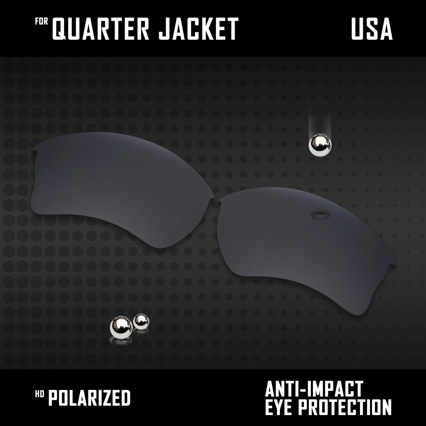 Anti Scratch Polarized Replacement Lenses for-Oakley Quarter Jacket OO9200 Opt