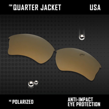 Anti Scratch Polarized Replacement Lenses for-Oakley Quarter Jacket OO9200 Opt