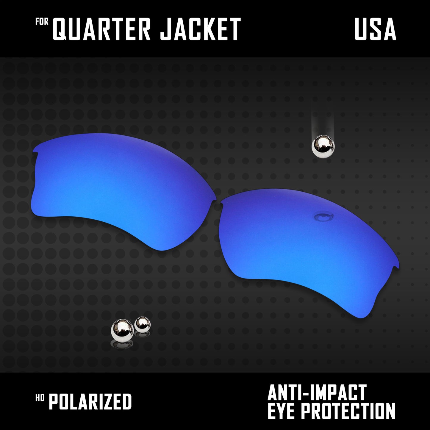 Anti Scratch Polarized Replacement Lenses for-Oakley Quarter Jacket OO9200 Opt