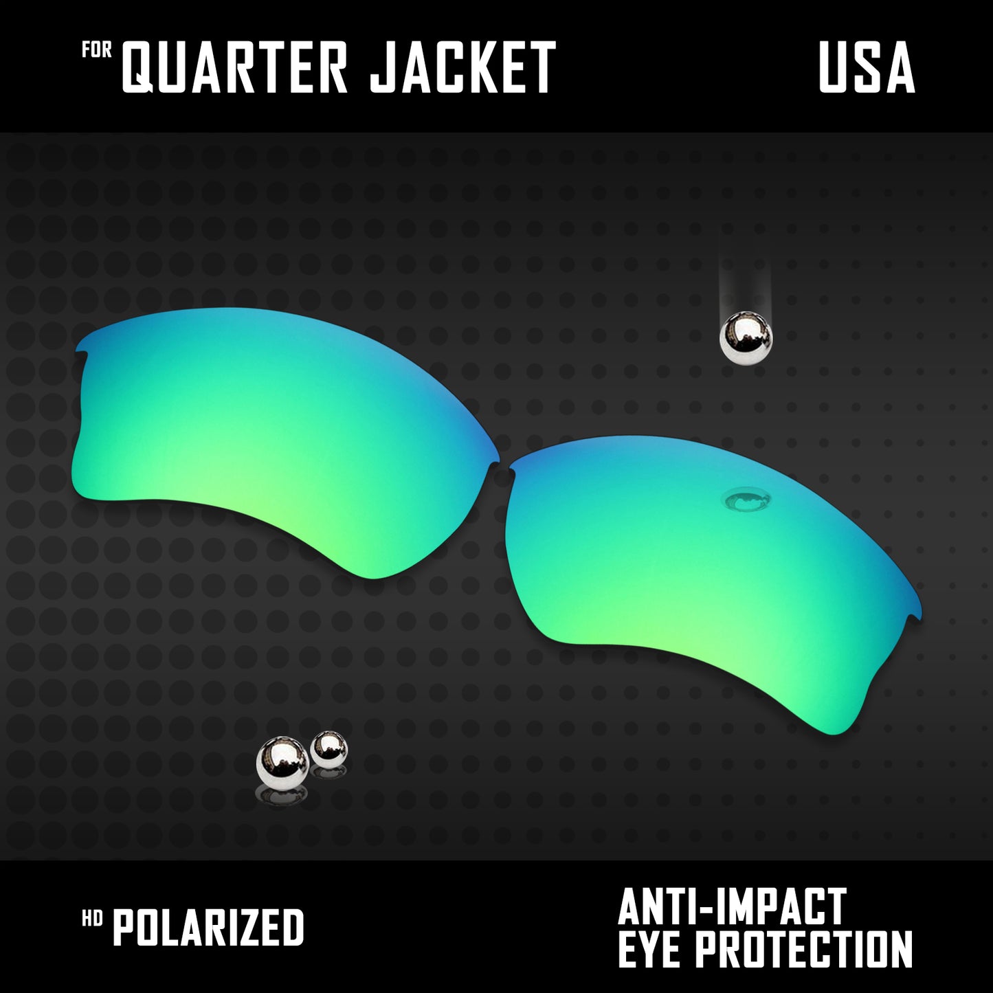 Anti Scratch Polarized Replacement Lenses for-Oakley Quarter Jacket OO9200 Opt