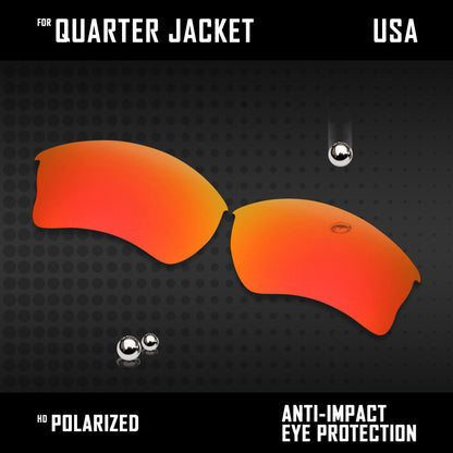 Anti Scratch Polarized Replacement Lenses for-Oakley Quarter Jacket OO9200 Opt