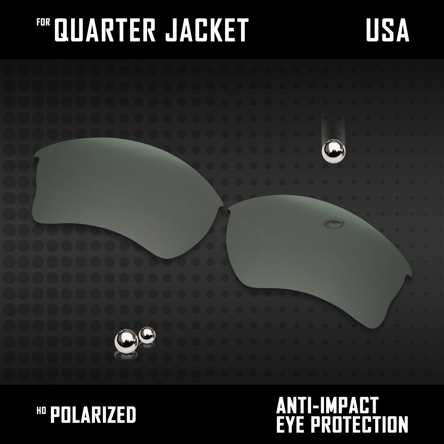 Anti Scratch Polarized Replacement Lenses for-Oakley Quarter Jacket OO9200 Opt