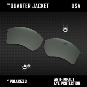 Anti Scratch Polarized Replacement Lenses for-Oakley Quarter Jacket OO9200 Opt