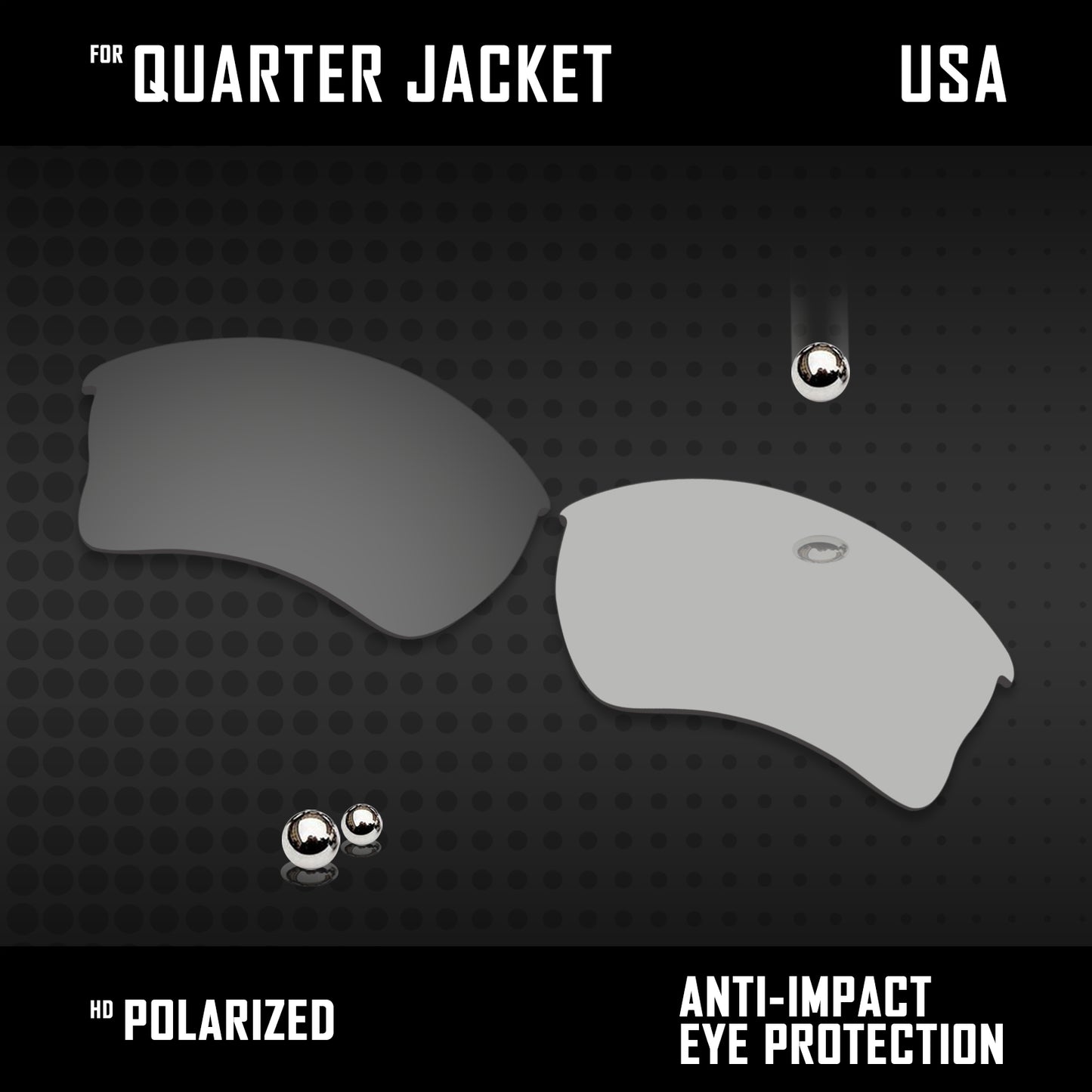 Anti Scratch Polarized Replacement Lenses for-Oakley Quarter Jacket OO9200 Opt