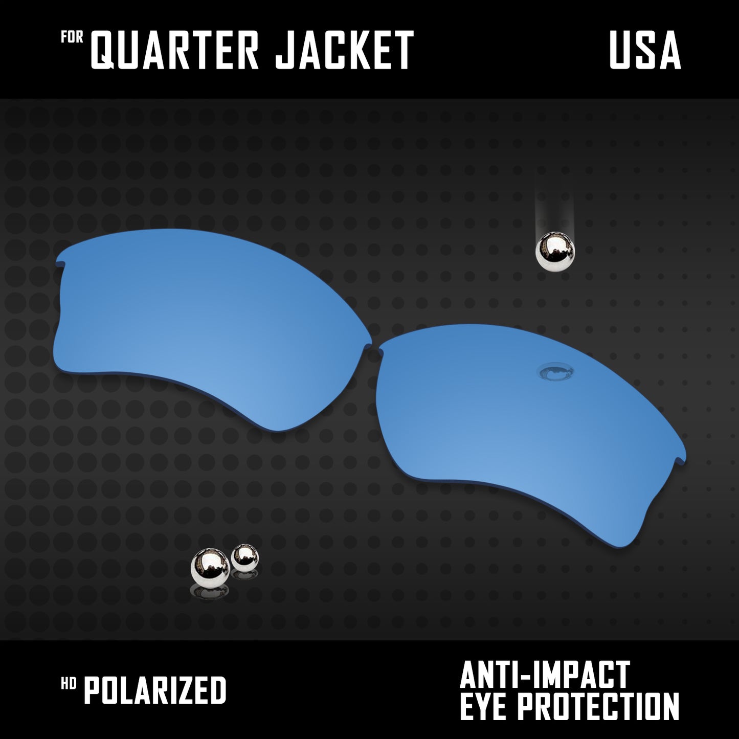 Anti Scratch Polarized Replacement Lenses for-Oakley Quarter Jacket OO9200 Opt