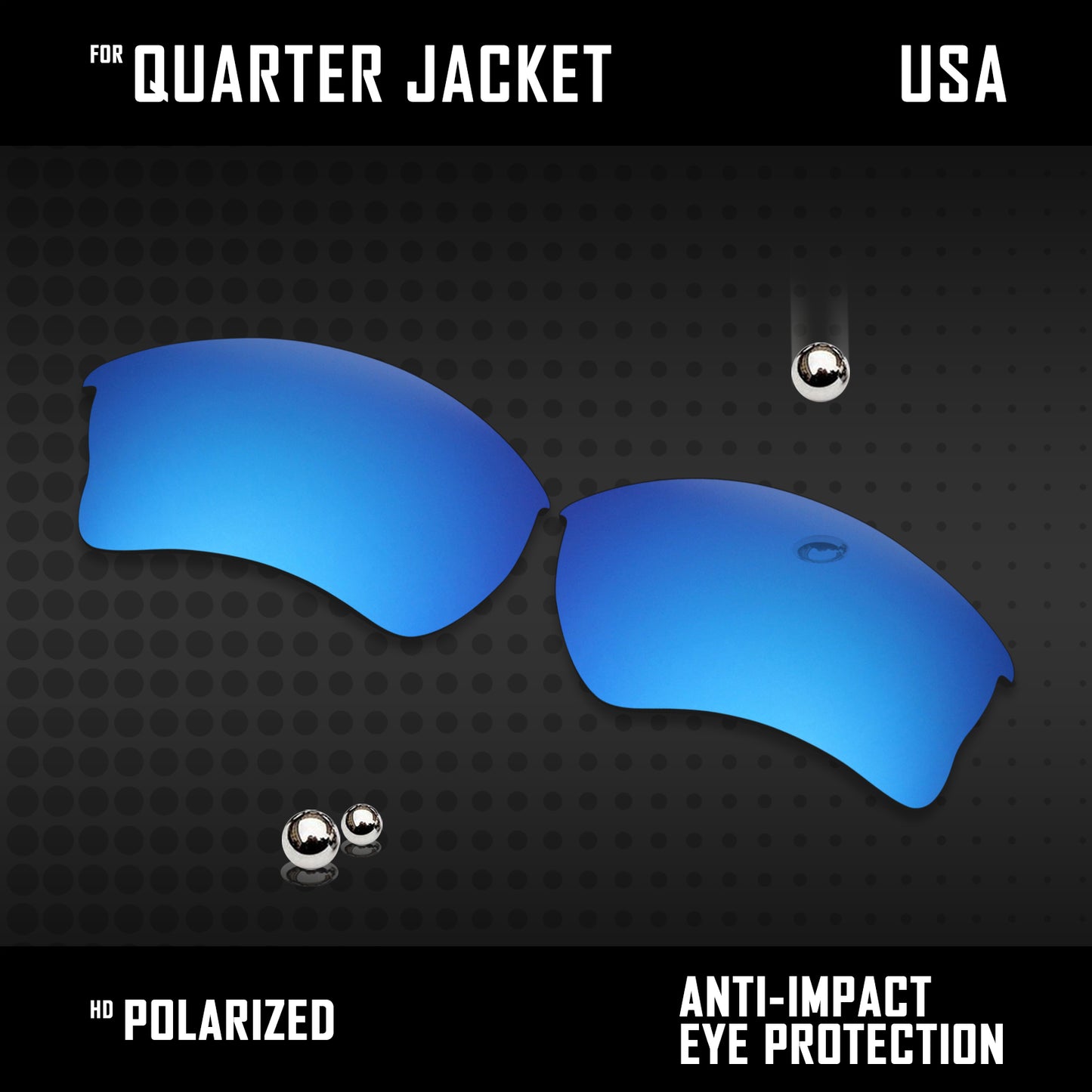 Anti Scratch Polarized Replacement Lenses for-Oakley Quarter Jacket OO9200 Opt