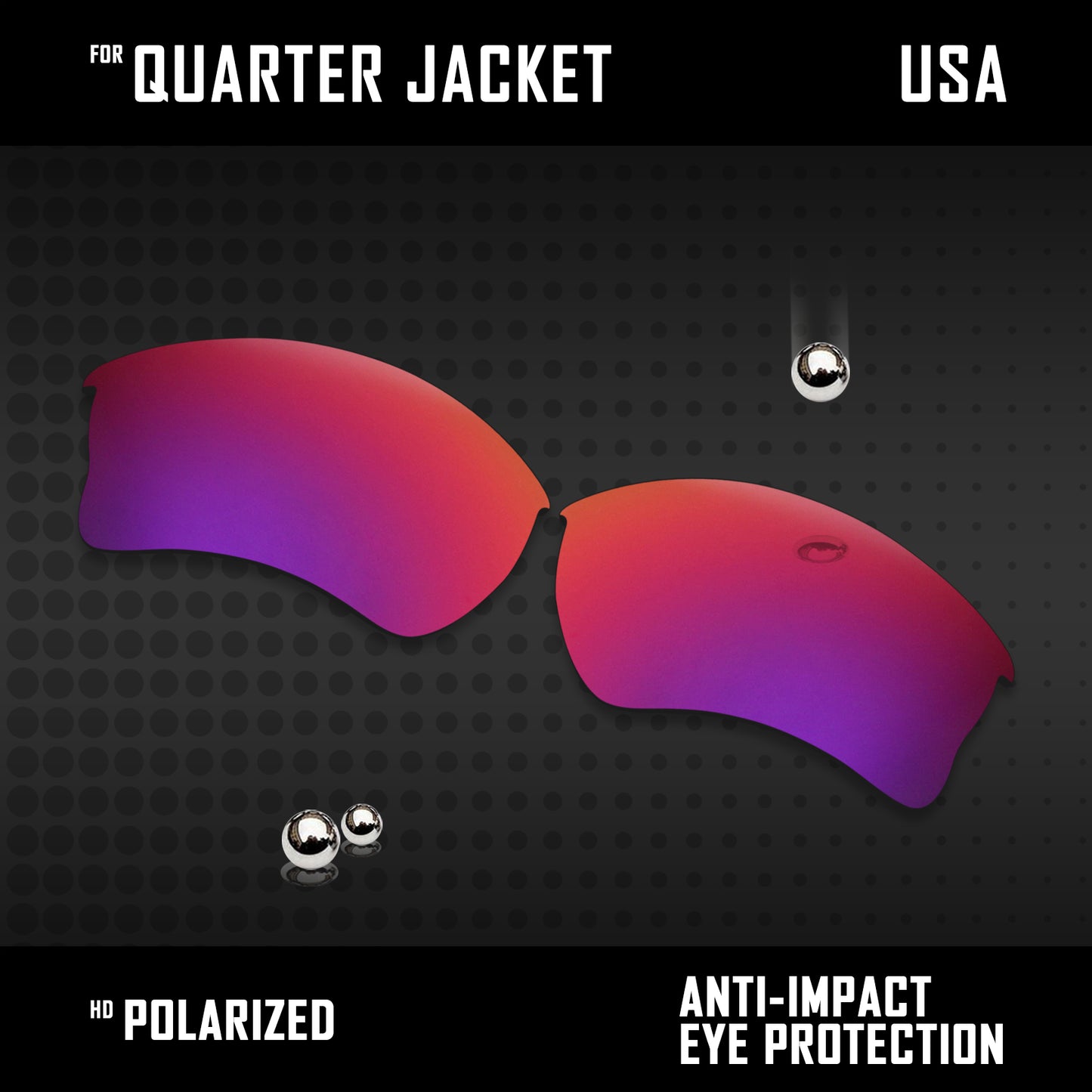 Anti Scratch Polarized Replacement Lenses for-Oakley Quarter Jacket OO9200 Opt