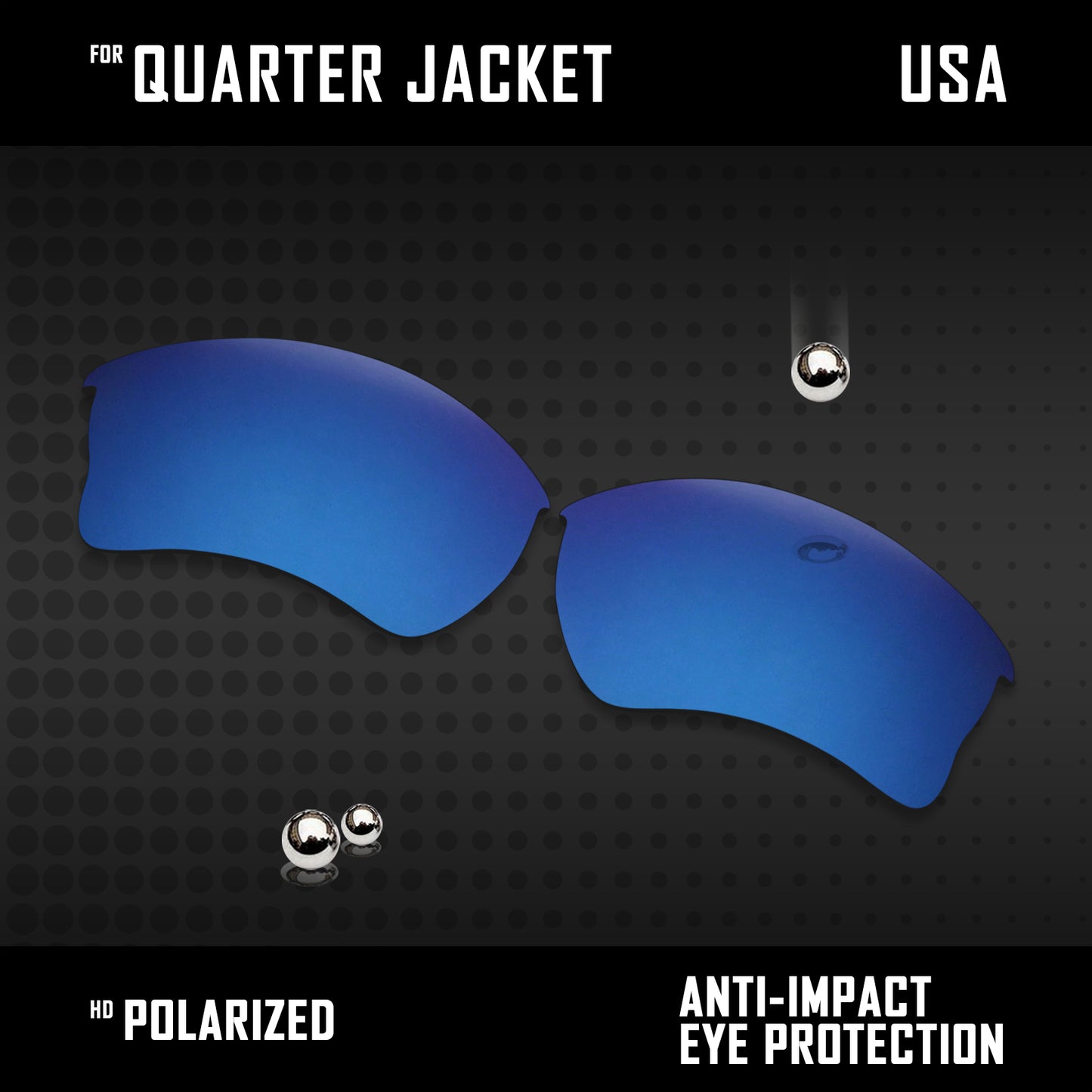 Anti Scratch Polarized Replacement Lenses for-Oakley Quarter Jacket OO9200 Opt