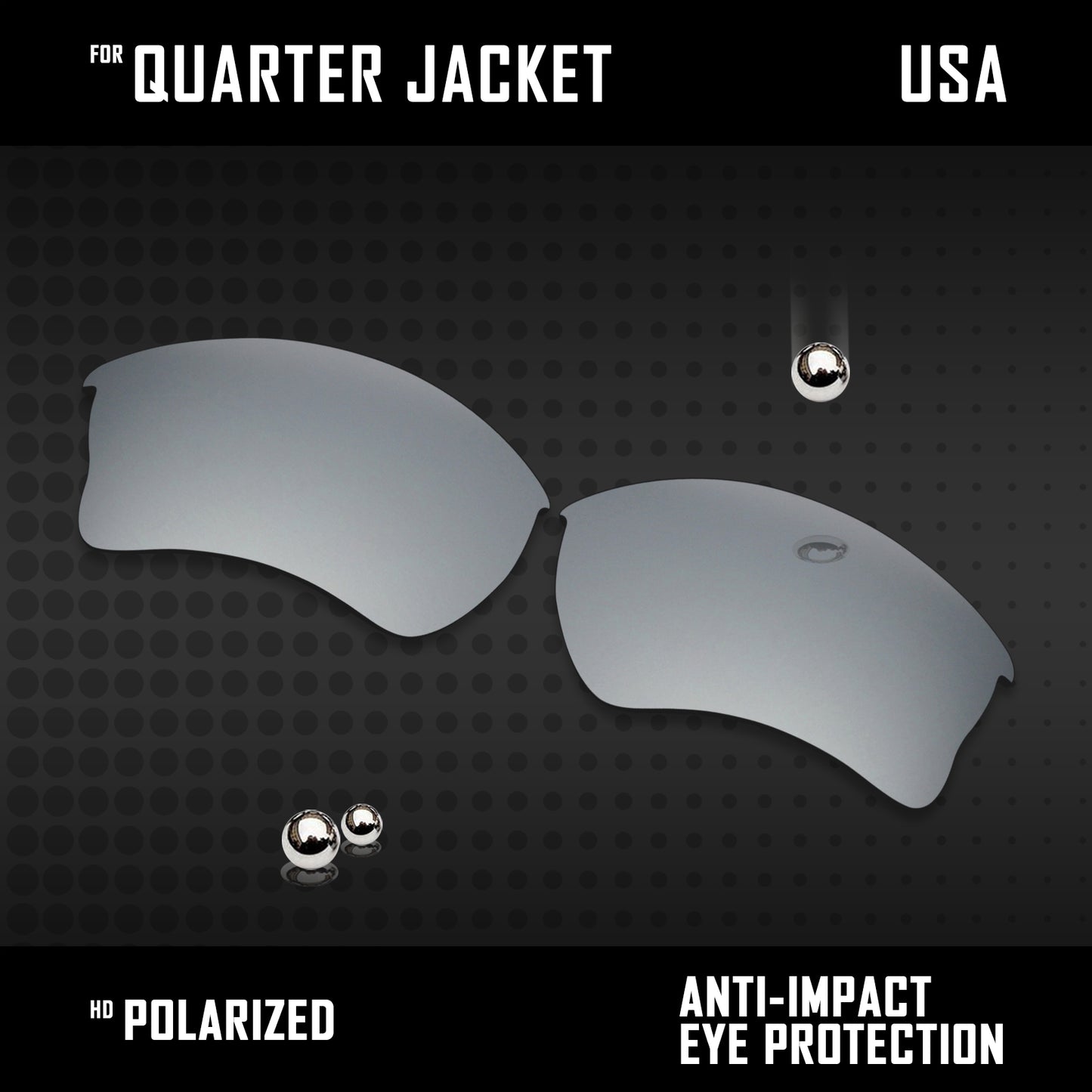 Anti Scratch Polarized Replacement Lenses for-Oakley Quarter Jacket OO9200 Opt