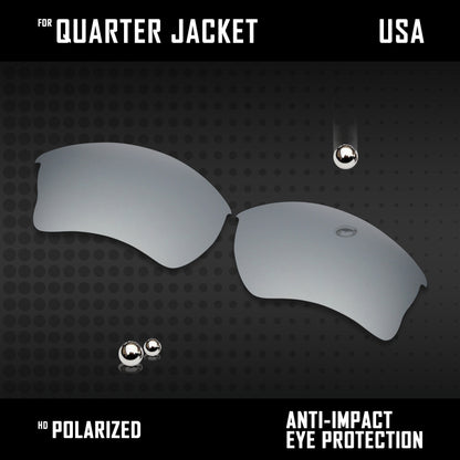 Anti Scratch Polarized Replacement Lenses for-Oakley Quarter Jacket OO9200 Opt