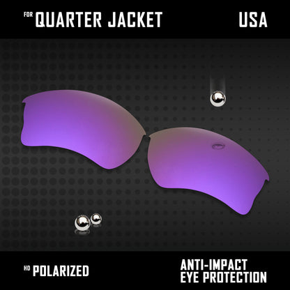 Anti Scratch Polarized Replacement Lenses for-Oakley Quarter Jacket OO9200 Opt