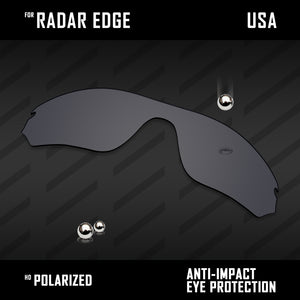 Anti Scratch Polarized Replacement Lenses for-Oakley Radar Edge OO9184 Options