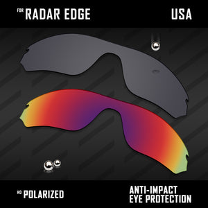 Anti Scratch Polarized Replacement Lenses for-Oakley Radar Edge OO9184 Options