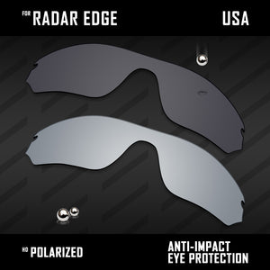 Anti Scratch Polarized Replacement Lenses for-Oakley Radar Edge OO9184 Options