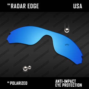 Anti Scratch Polarized Replacement Lenses for-Oakley Radar Edge OO9184 Options