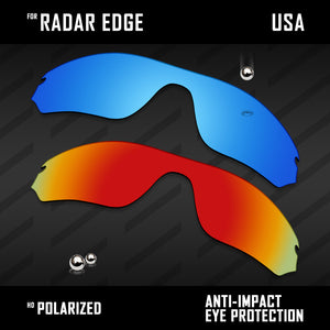 Anti Scratch Polarized Replacement Lenses for-Oakley Radar Edge OO9184 Options