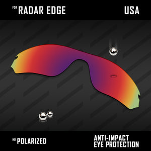 Anti Scratch Polarized Replacement Lenses for-Oakley Radar Edge OO9184 Options