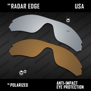 Anti Scratch Polarized Replacement Lenses for-Oakley Radar Edge OO9184 Options