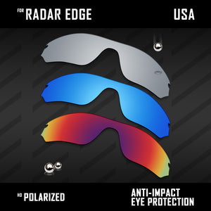 Anti Scratch Polarized Replacement Lenses for-Oakley Radar Edge OO9184 Options