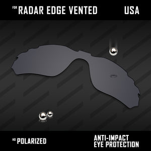 Anti Scratch Polarized Replacement Lens for-Oakley Radar Edge Vented OO9184 Opt