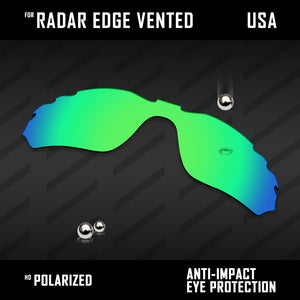 Anti Scratch Polarized Replacement Lens for-Oakley Radar Edge Vented OO9184 Opt