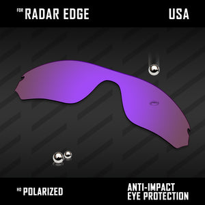 Anti Scratch Polarized Replacement Lenses for-Oakley Radar Edge OO9184 Options