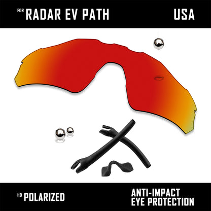 Anti Scratch Replacement Lenses & Rubber Kits for-Oakley Radar EV Path OO9208
