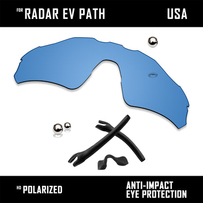 Anti Scratch Replacement Lenses & Rubber Kits for-Oakley Radar EV Path OO9208