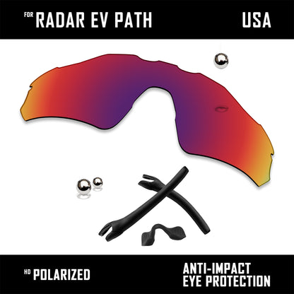 Anti Scratch Replacement Lenses & Rubber Kits for-Oakley Radar EV Path OO9208