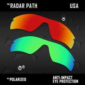 Anti Scratch Polarized Replacement Lenses for-Oakley Radar Path Options