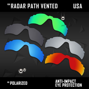 Anti Scratch Polarized Replacement Lenses for-Oakley Radar Path Vented Options