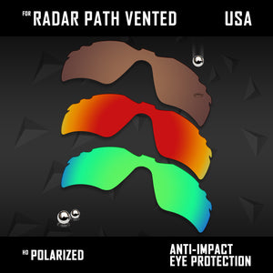 Anti Scratch Polarized Replacement Lenses for-Oakley Radar Path Vented Options
