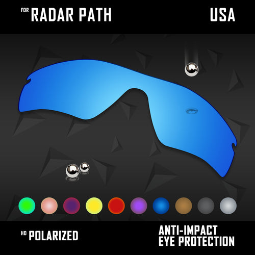 Anti Scratch Polarized Replacement Lenses for-Oakley Radar Path Options