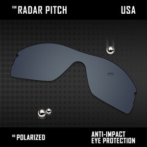 Anti Scratch Polarized Replacement Lenses for-Oakley Radar Pitch Options