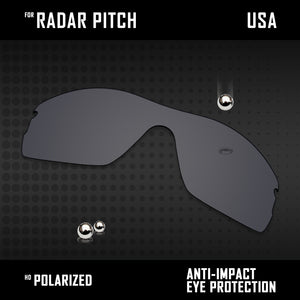 Anti Scratch Polarized Replacement Lenses for-Oakley Radar Pitch Options