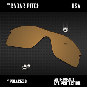 Anti Scratch Polarized Replacement Lenses for-Oakley Radar Pitch Options