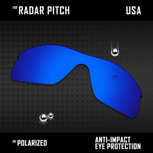 Anti Scratch Polarized Replacement Lenses for-Oakley Radar Pitch Options