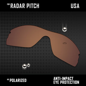 Anti Scratch Polarized Replacement Lenses for-Oakley Radar Pitch Options