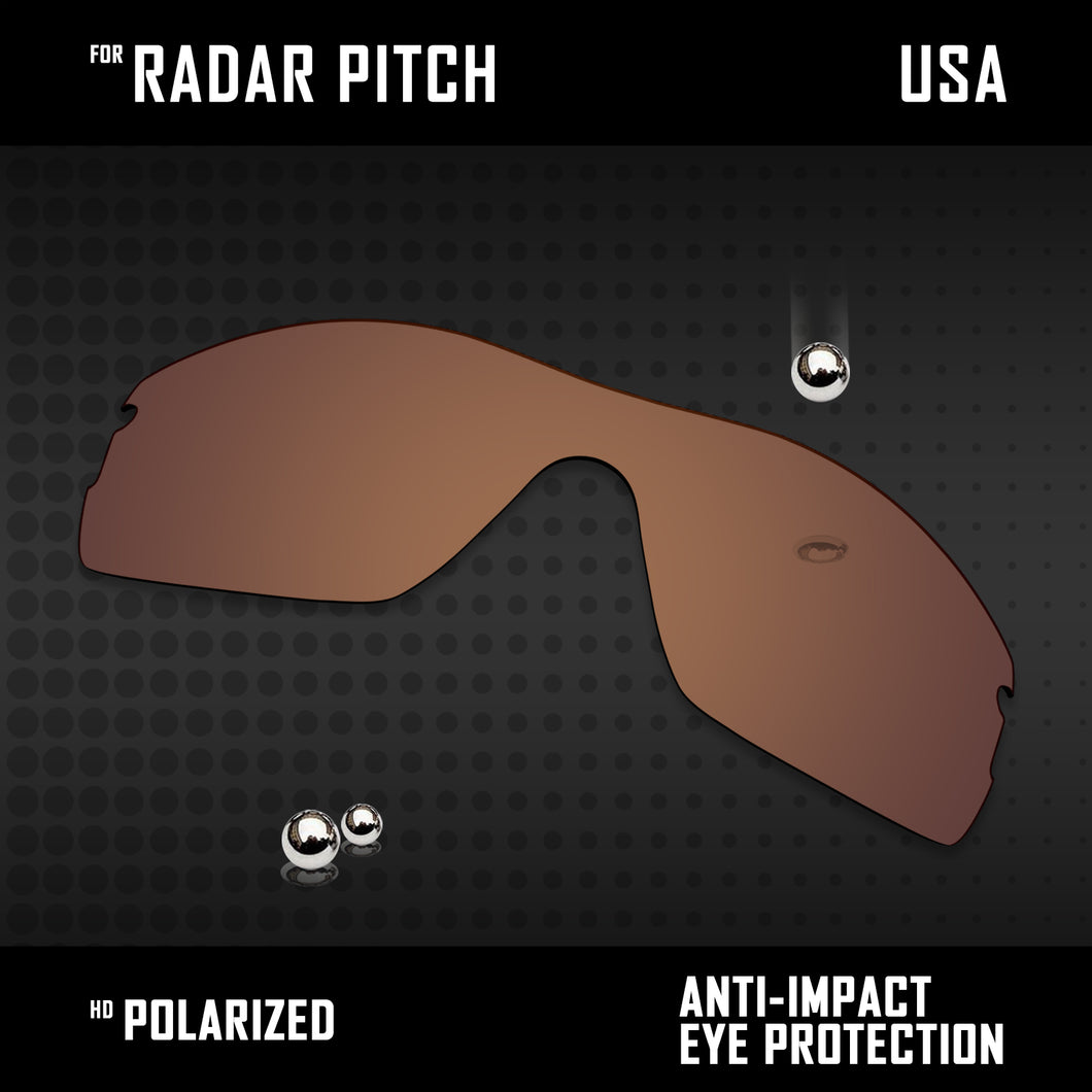 Anti Scratch Polarized Replacement Lenses for-Oakley Radar Pitch Options