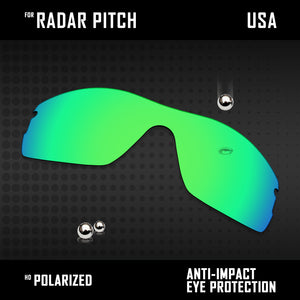 Anti Scratch Polarized Replacement Lenses for-Oakley Radar Pitch Options